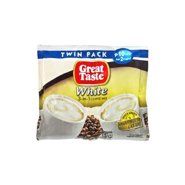 GREAT TASTE 3 IN 1 WHITE TWINPACK 50G 5 PCS