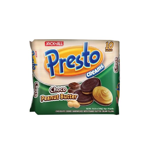 PRESTO CREAMS CHOCO PEANUT BUTTER 30G 10 PCS