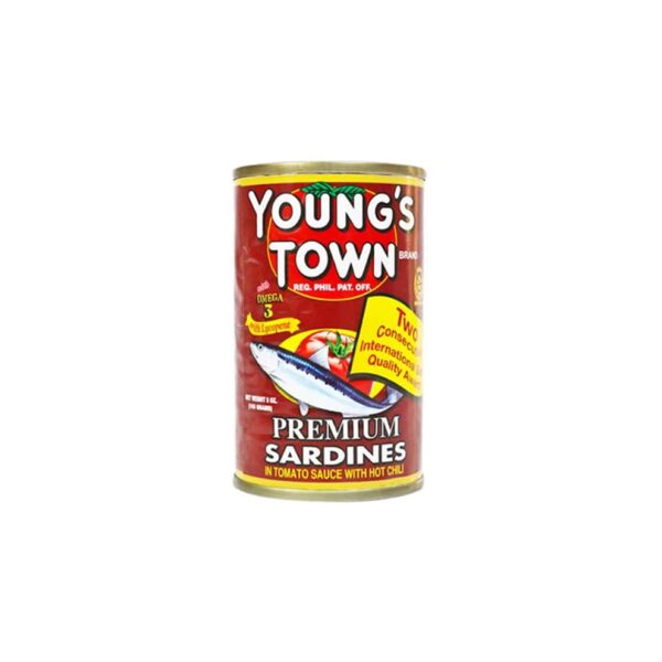 YOUNGS TOWN SARDINES IN TOMATO SAUCE CHILI 155G